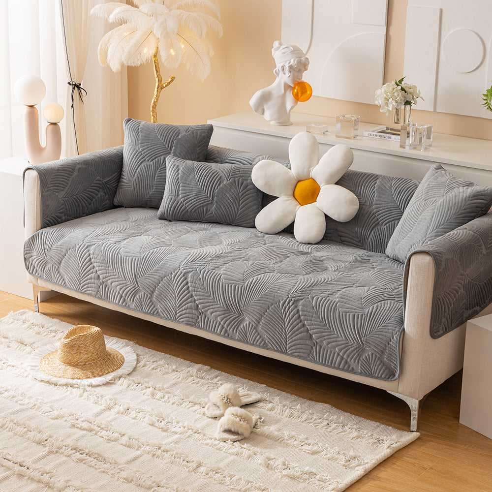 Nordic Crystal Fleece Sofa Cover