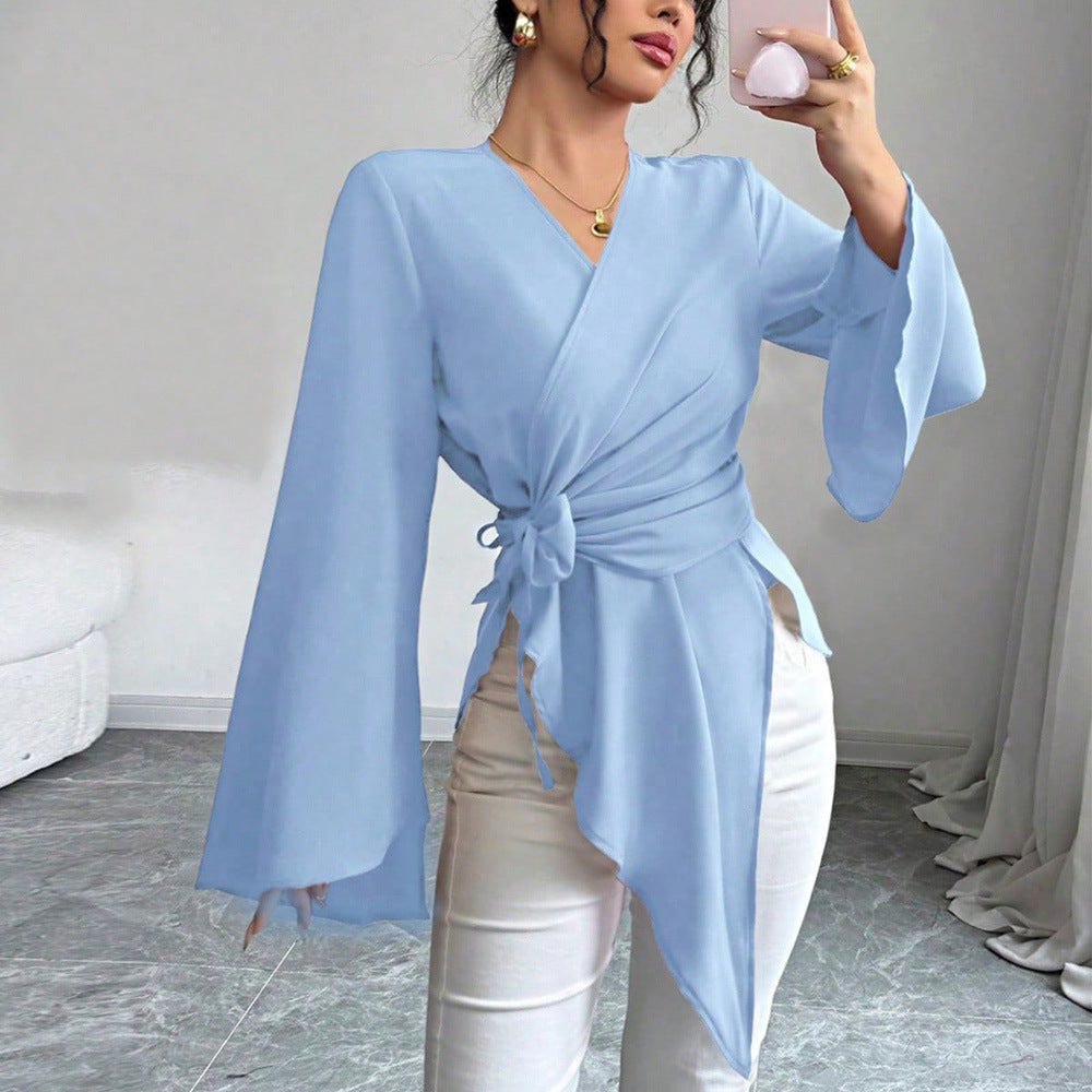 Women's Light Mature-Style Satin Top