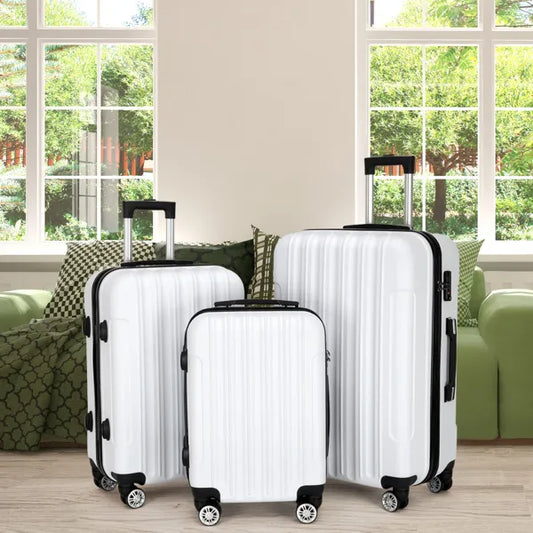 3-in-1 White Luggage