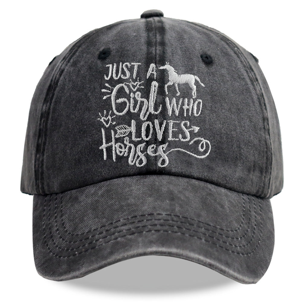 Girl Who Loves Horses Hat