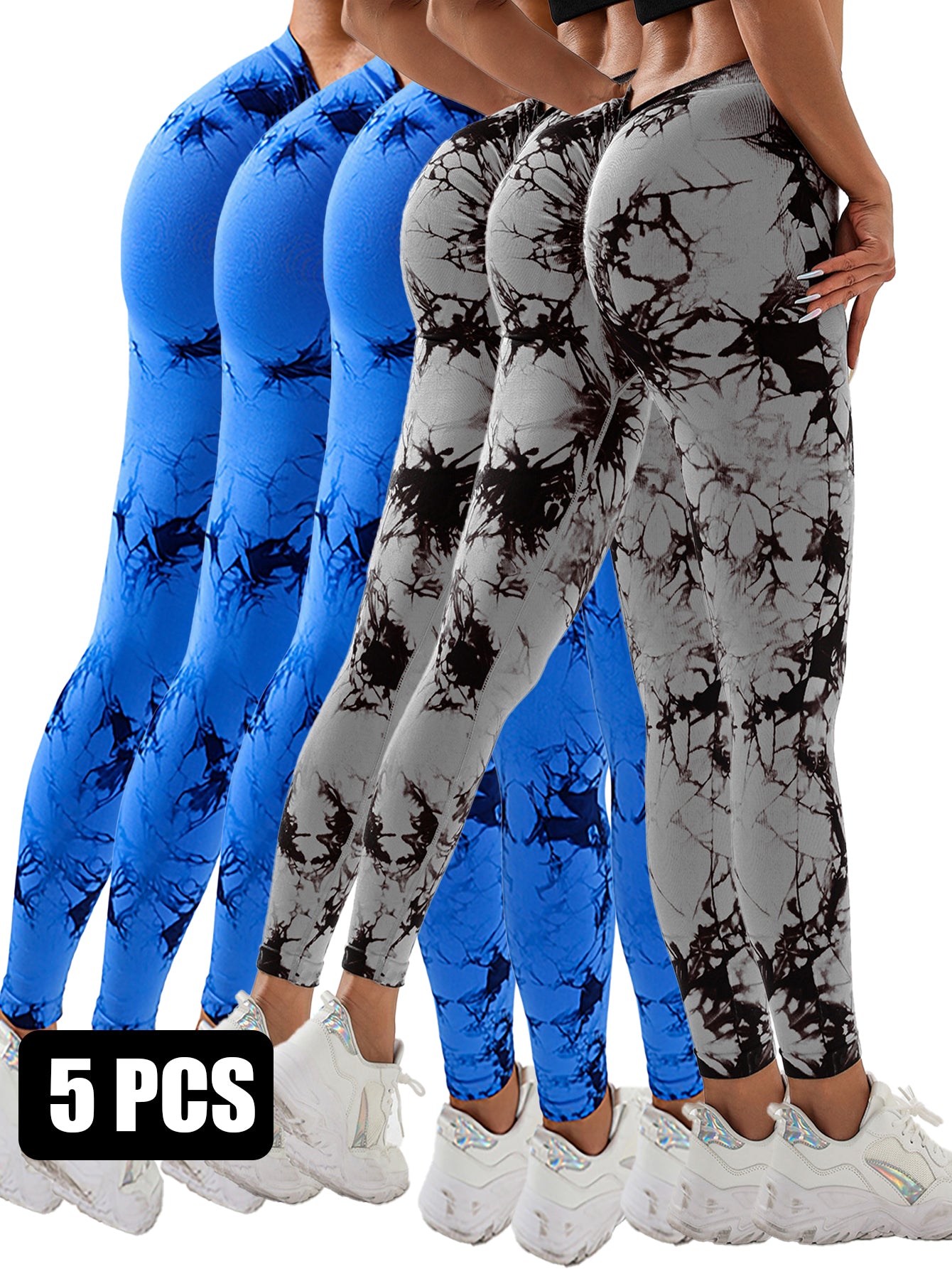 Dyed Yoga Pants With A Waistband At The Lower Back Active Yoga Pants