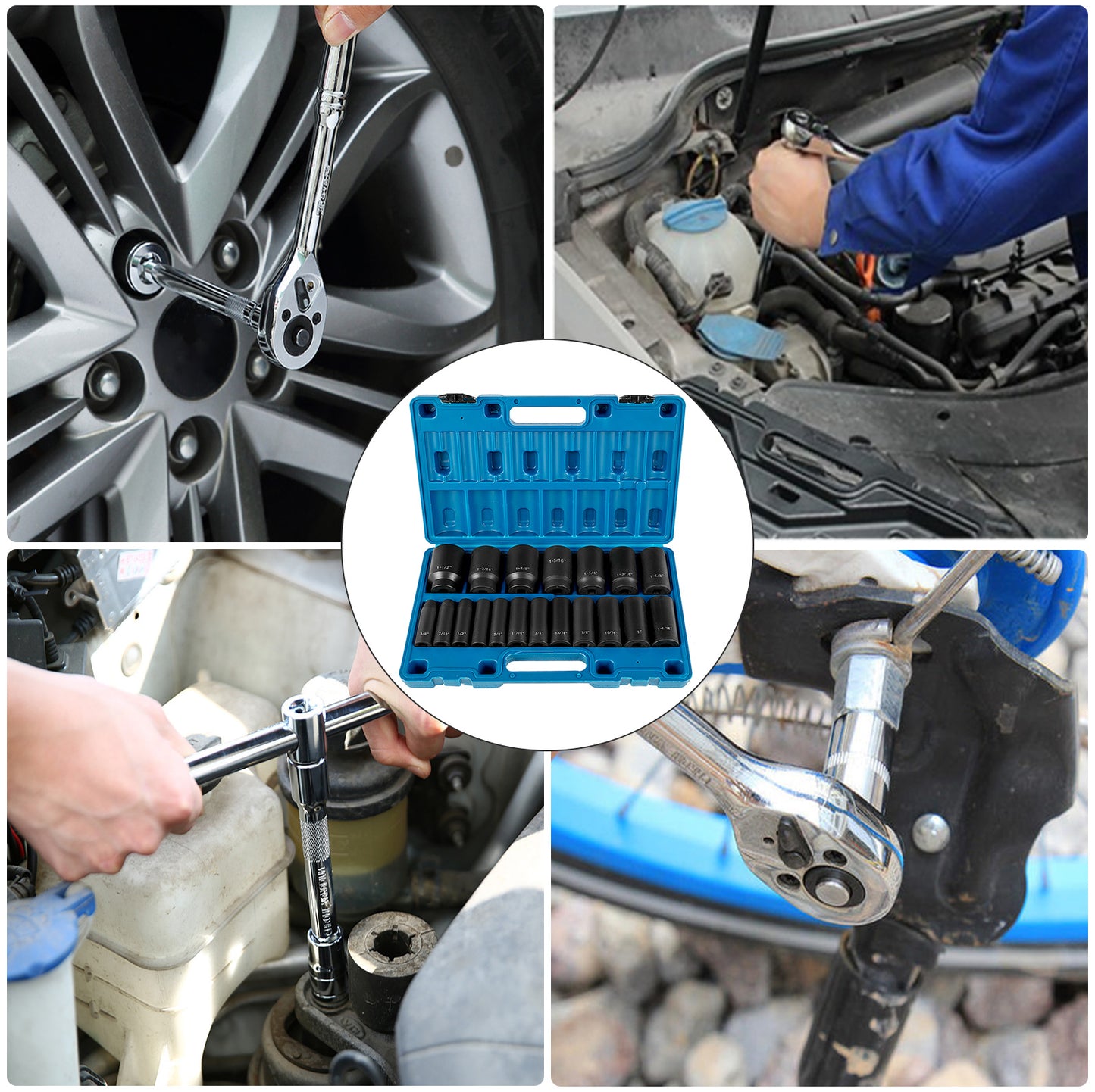VEVOR Impact Socket Set 19 Pieces