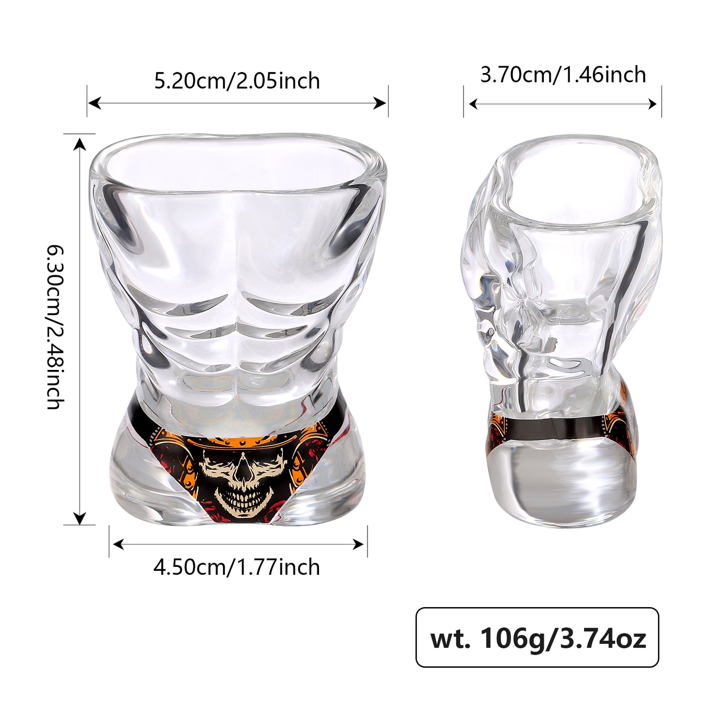 2 Pieces, Small Wine Glass/Shooters