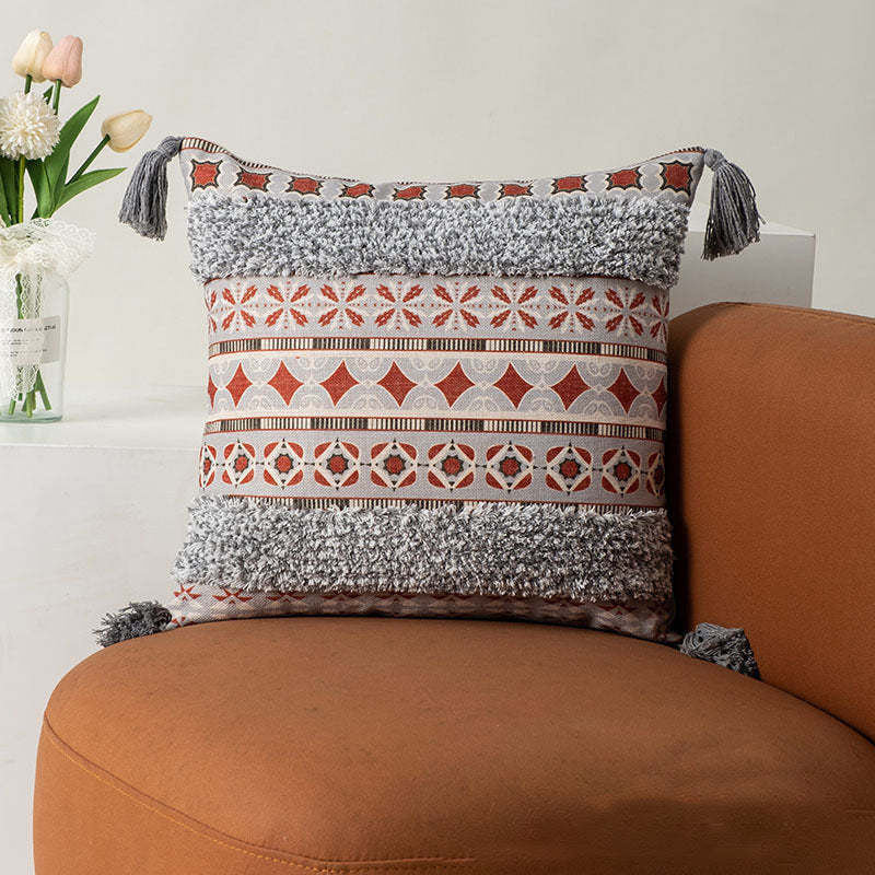 Tasseled Tufted Throw Pillows