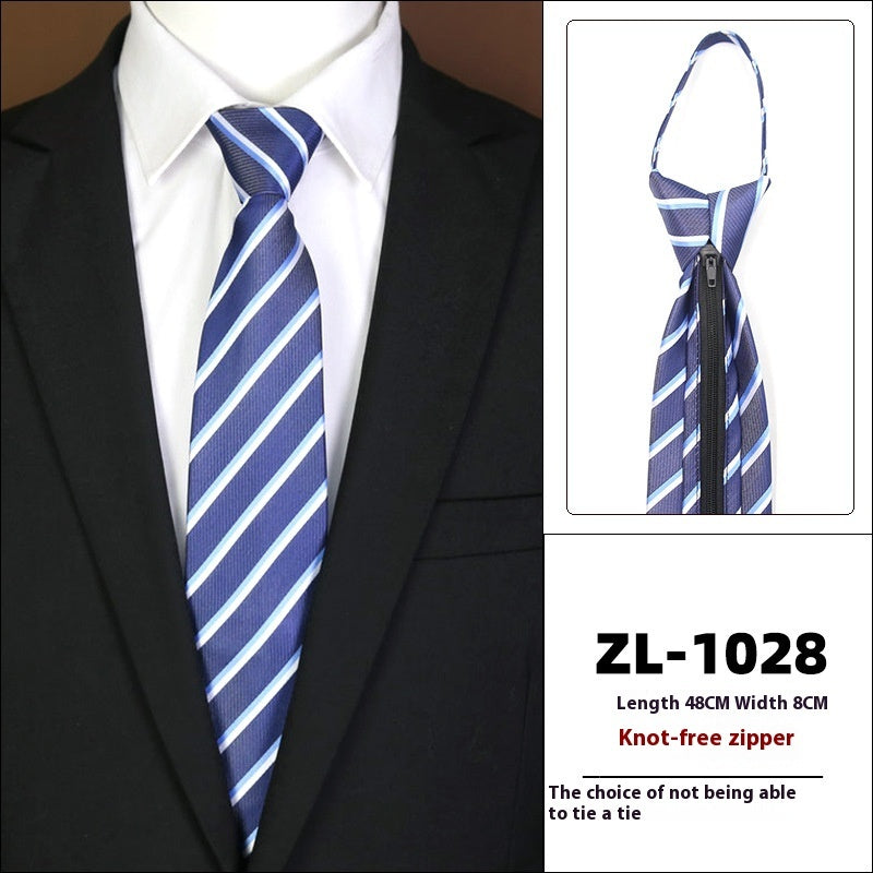 Men's Formal Business Zipper Tie