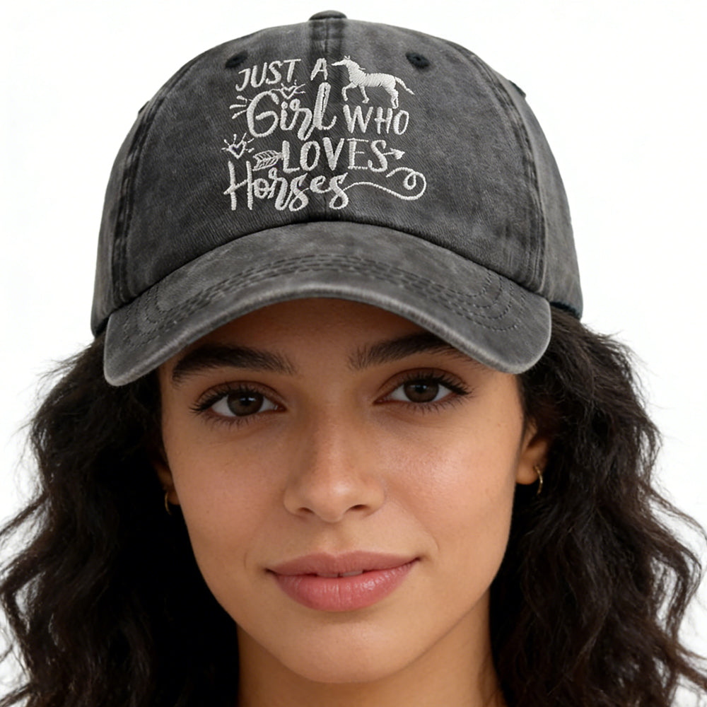Girl Who Loves Horses Hat