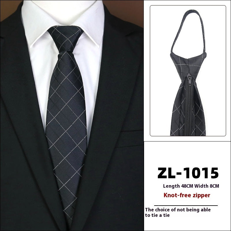 Men's Formal Business Zipper Tie