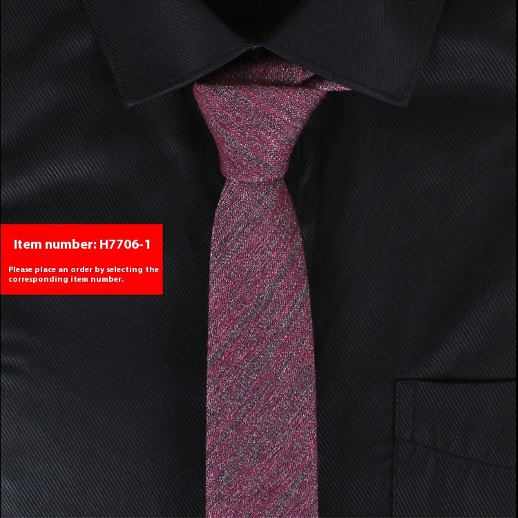 Men's Business Korean Solid Colour Tie