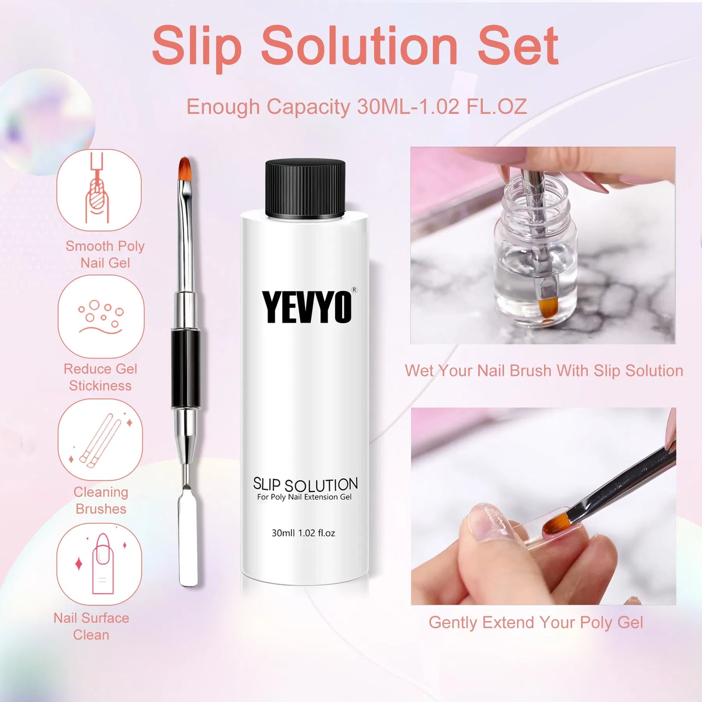 6 PCS Poly Gel Nail Kit With UV Lamp