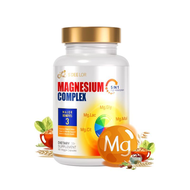 Magnesium Glycinate Malate Vitamin D3 Vegan Formula Supports