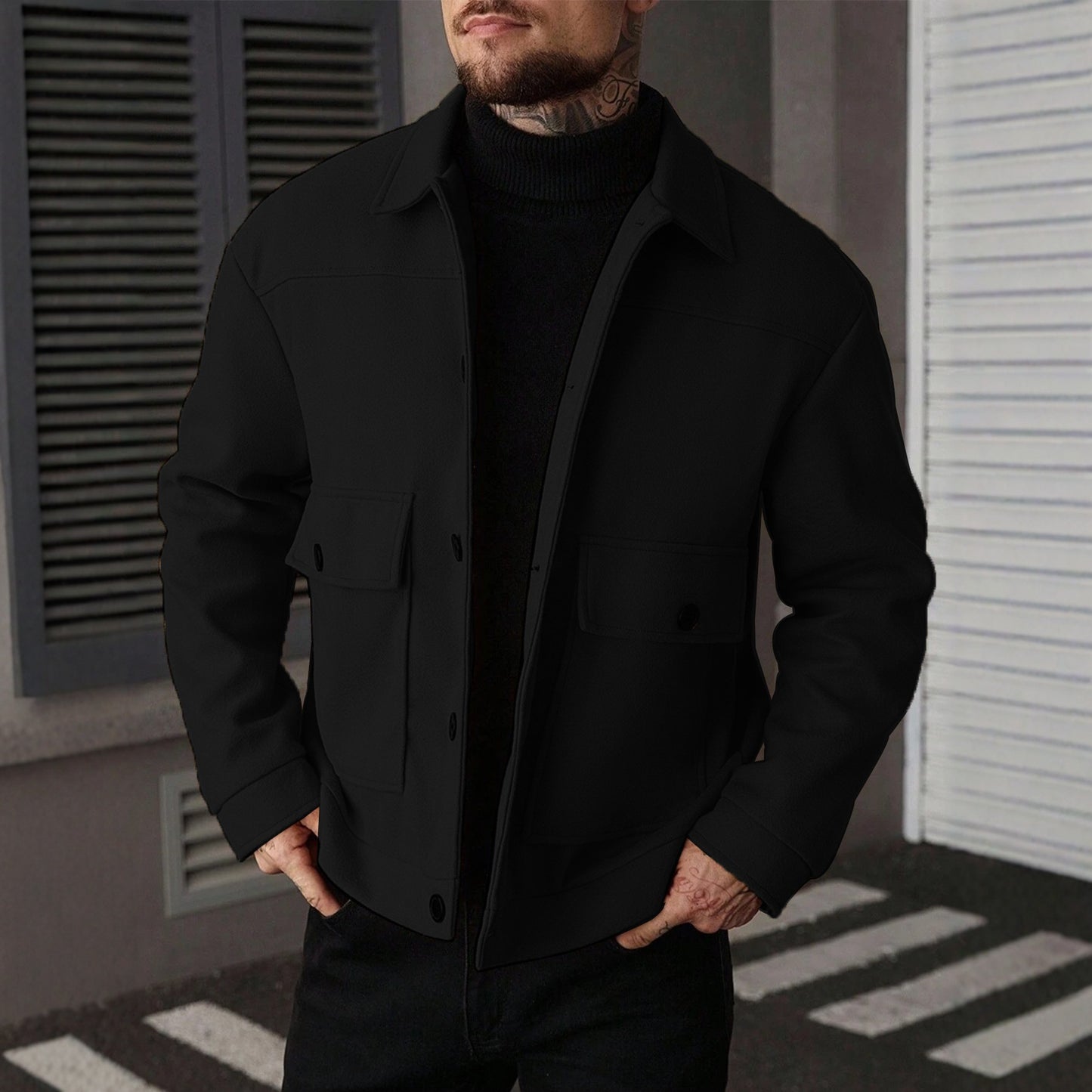 Men's Lapel Workwear Jacket Workwear