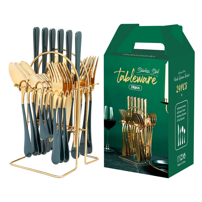 Gold/Stainless Steel Cutlery Set