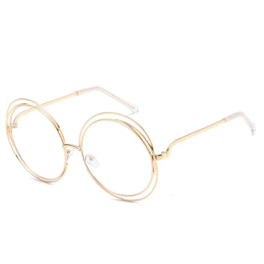 Women's Large Frame Round Sun Glasses