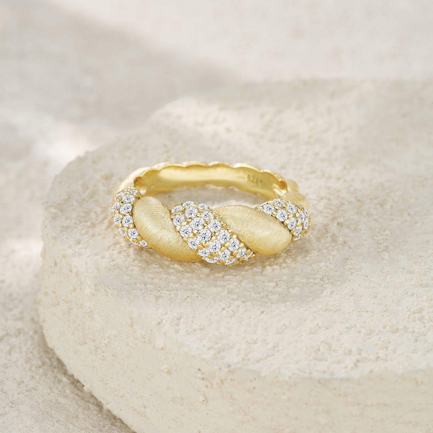 Tengman - Jewelry Accessory Set/Sterling Silver & Gold-plated Diamond