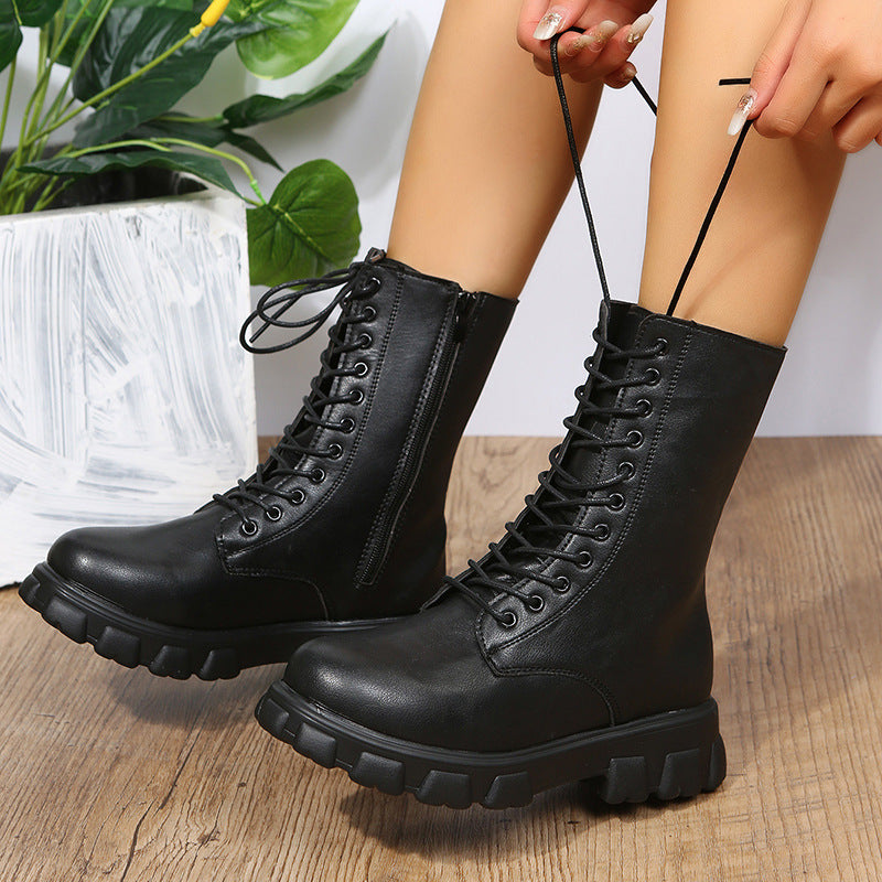 Round-Toe White Cross-Border Boots Ankle Boots