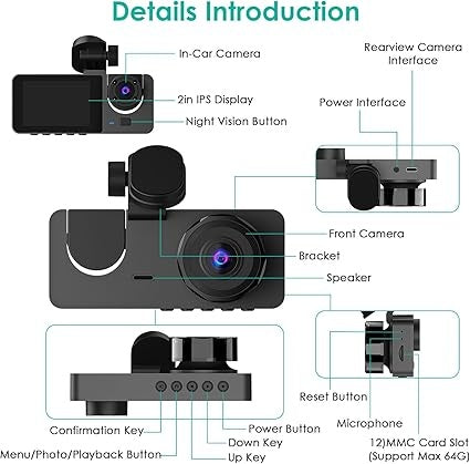 3 Channel Dash Cam