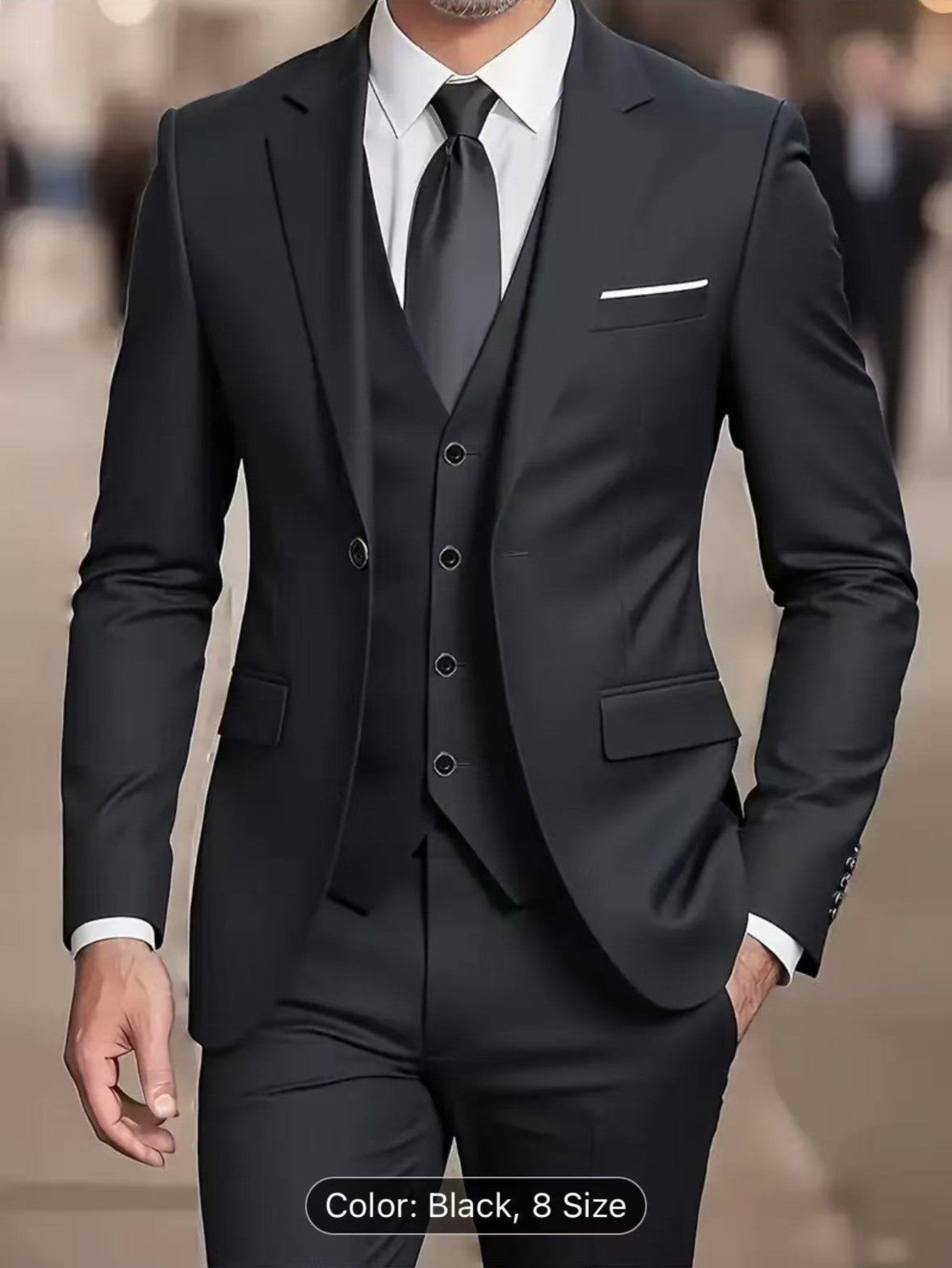Men's Suit Set - Wedding - Business - Three-Piece Set