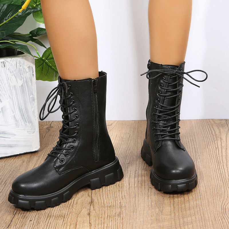 Round-Toe White Cross-Border Boots Ankle Boots
