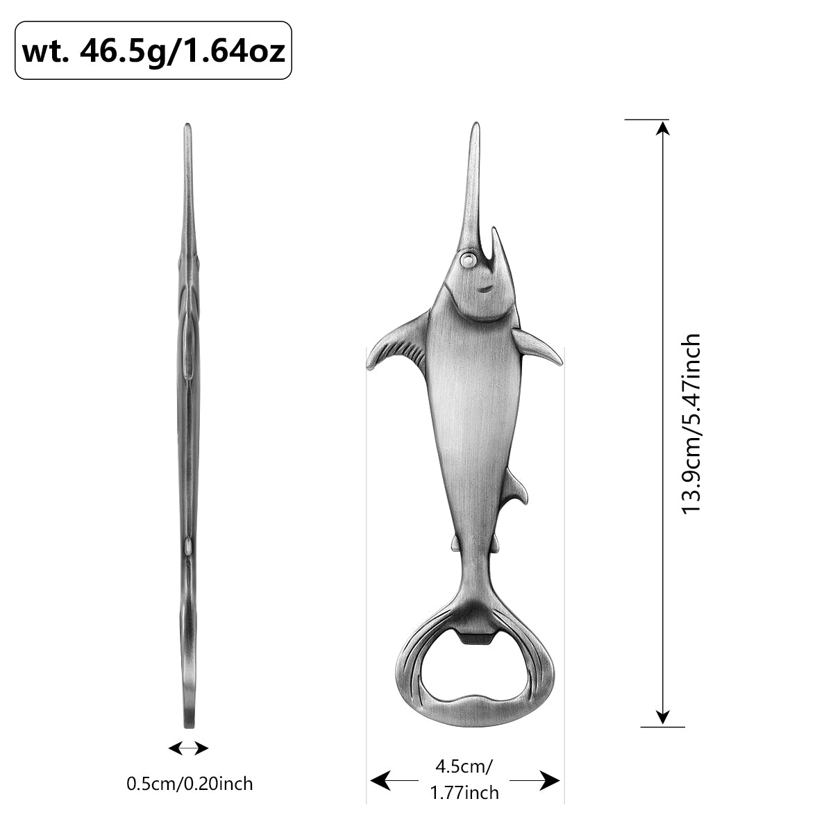 Swordfish Handle Metal Beer Bottle Opener