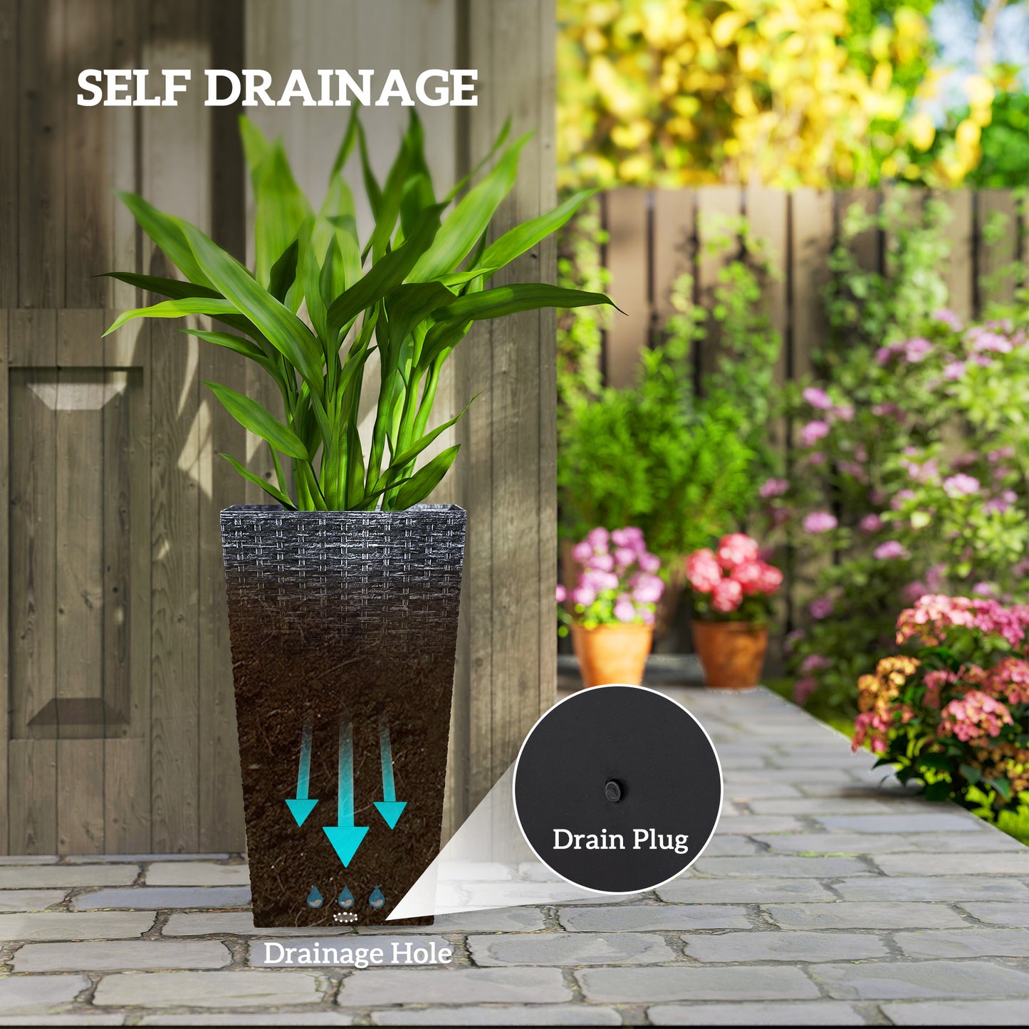 Tall Planters for Outdoor
