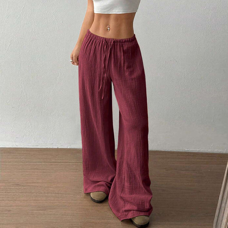 Plus Size Women's High-Waisted Wide Leg Pants \