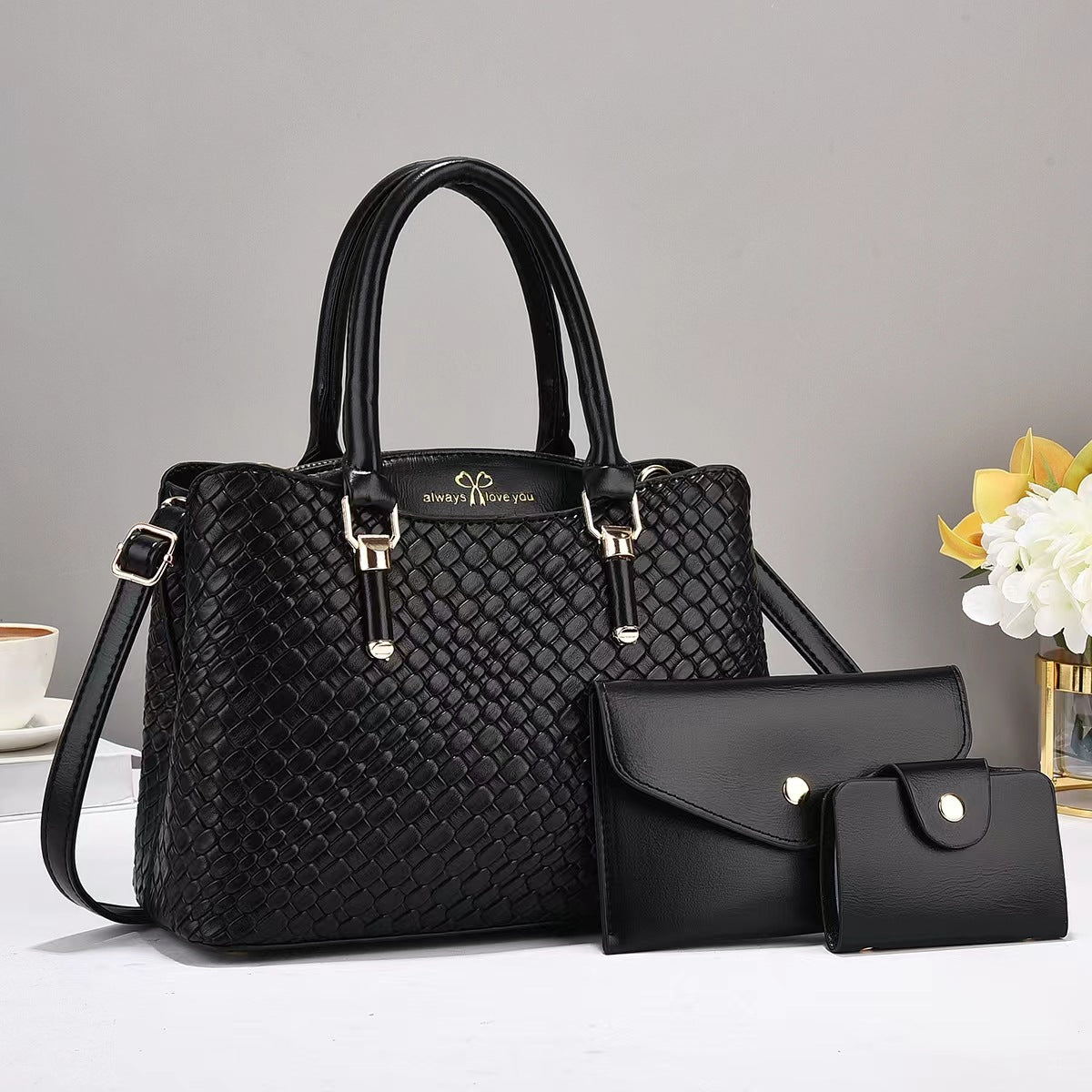 Woven Texture Three-Piece Set