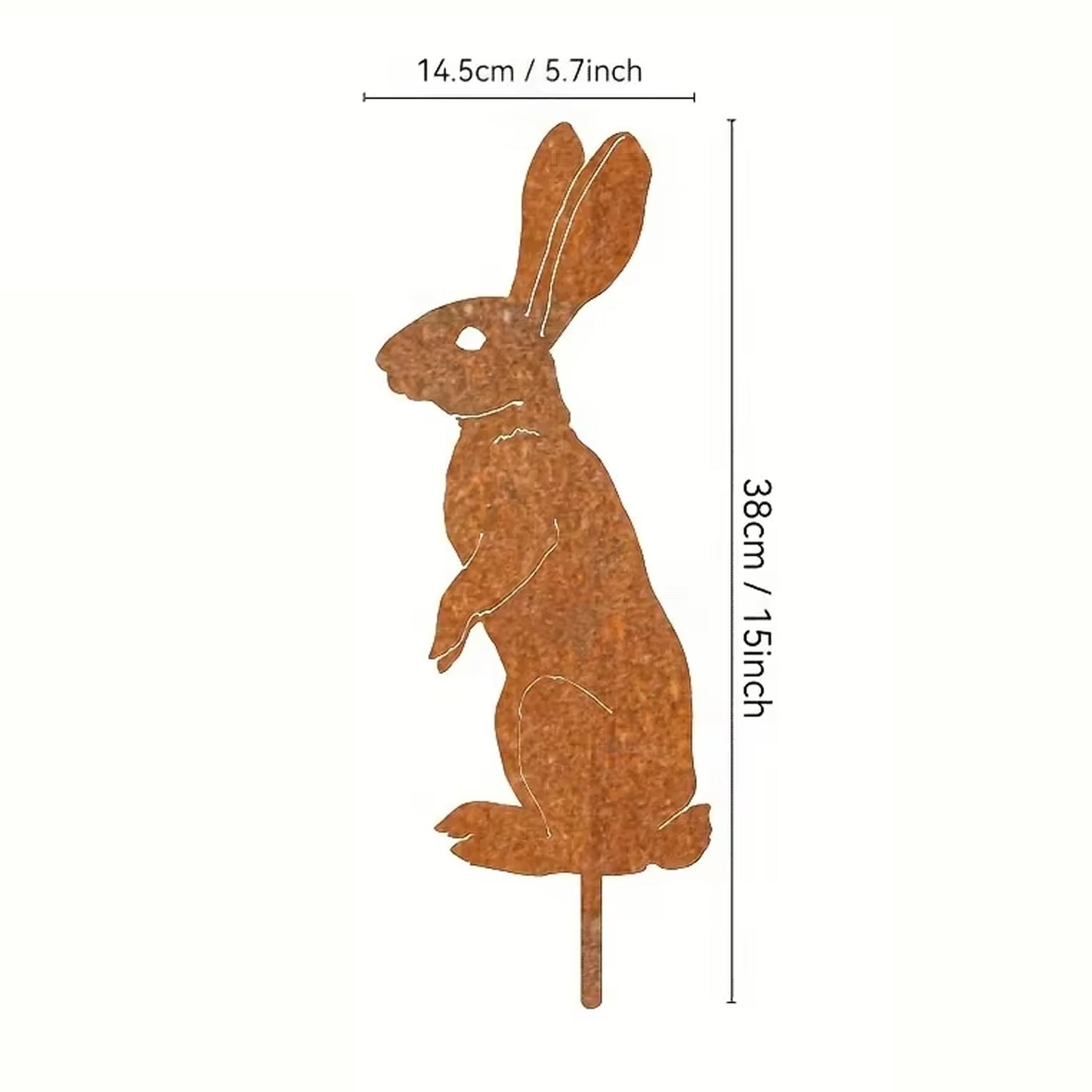 Metal Bunny Yard Stake-Easter Country Garden Decor For Lawn, Patio, Flower Bed