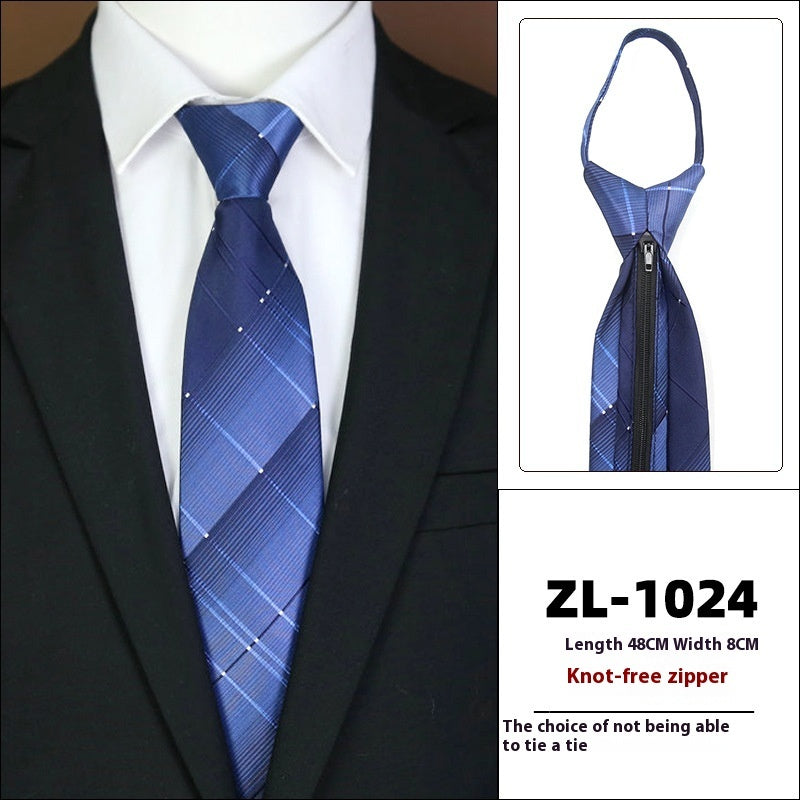 Men's Formal Business Zipper Tie