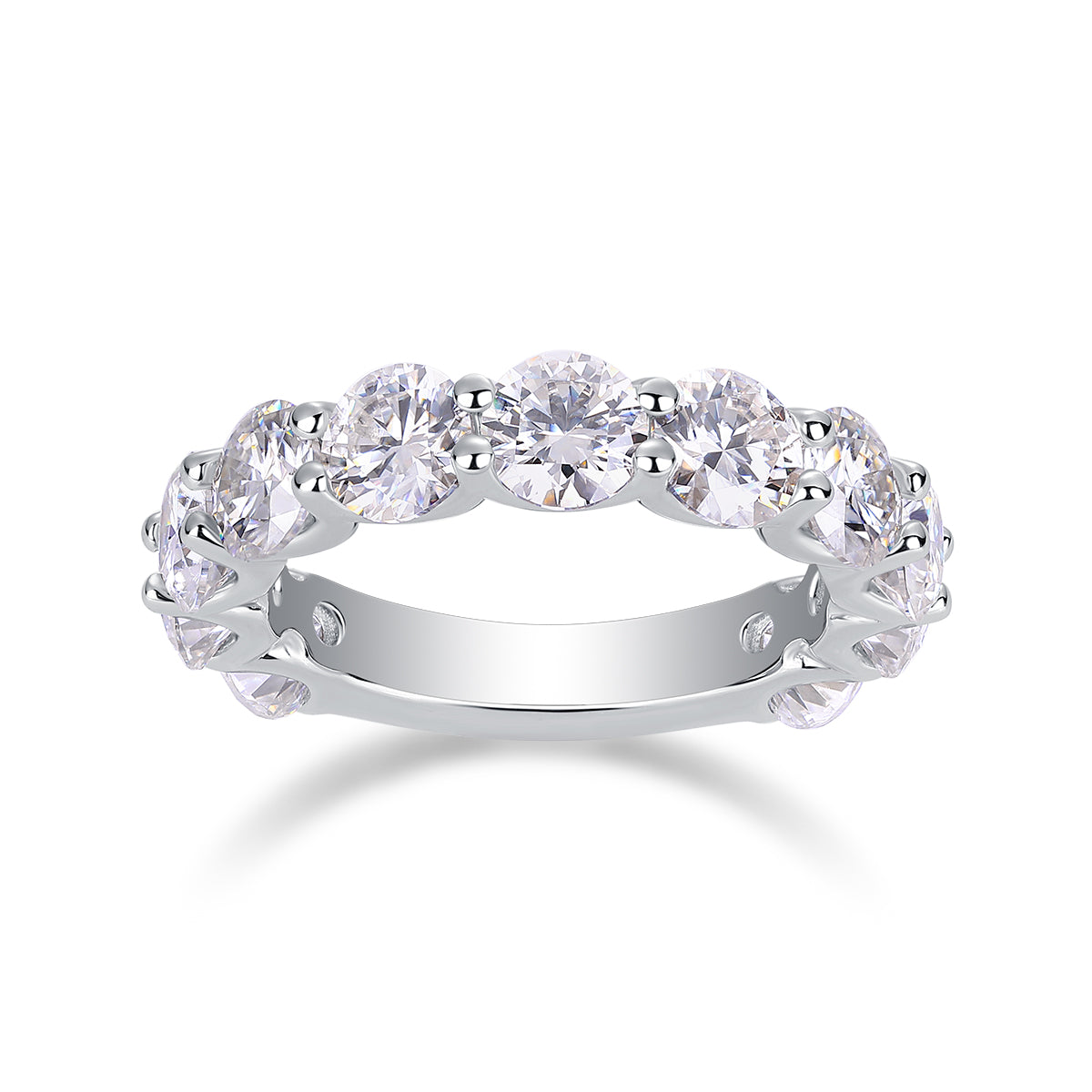 Dazzling Moments - Luxurious Jewelry Accessory Set/Sterling Silver & Platinum-plated Diamond