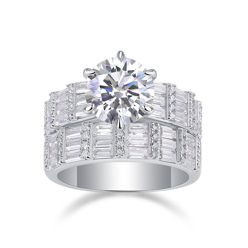 Vanilla - Jewelry Piece Set With 3-carat/Sterling Silver & Platinum-plated Diamond