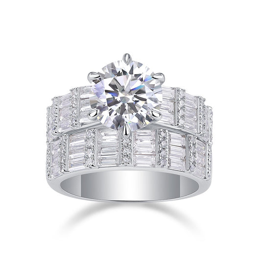 Vanilla - Jewelry Piece Set With 3-carat/Sterling Silver & Platinum-plated Diamond