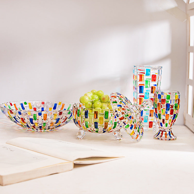 Stained Glass/Vase Fruit Plate