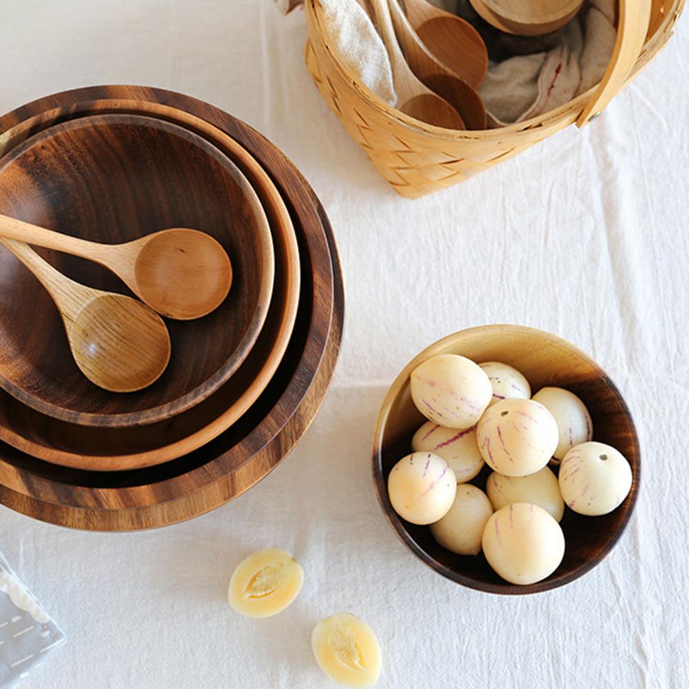 Natural Wooden Salad Bowls