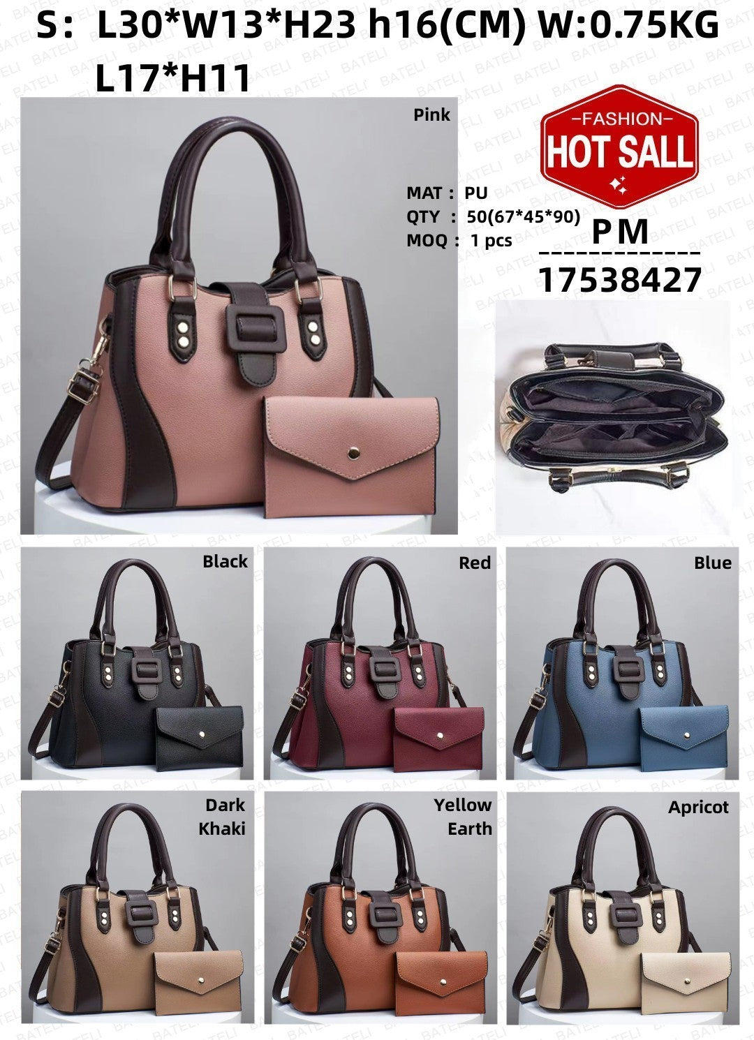 Luxury Women's Tote Handbag Set
