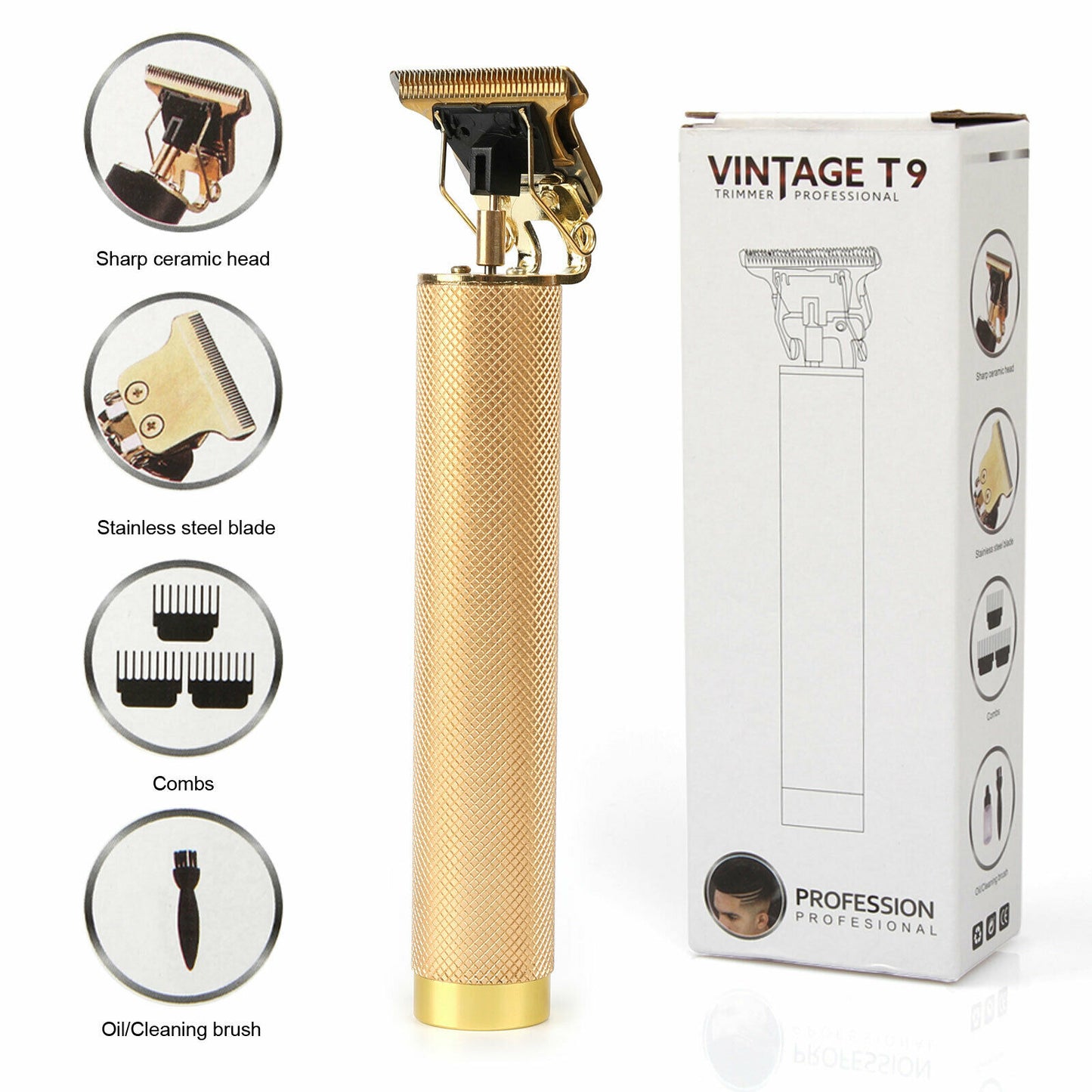Men's Hair Clippers Rechargeable Shaver Beard Trimmer