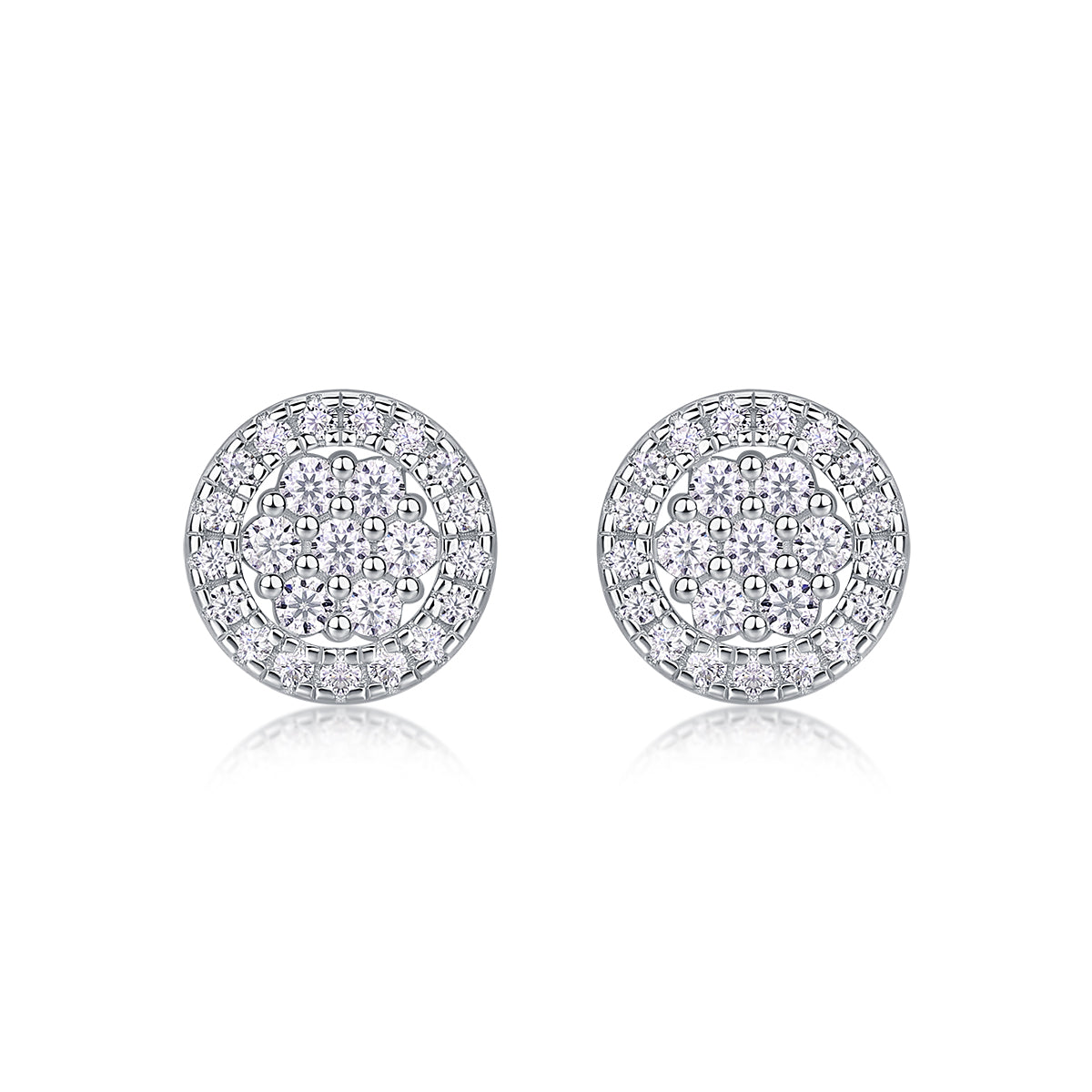Cosmic Conjecture - Jewelry Set With - Sterling Silver & Platinum-plated Stud Earrings