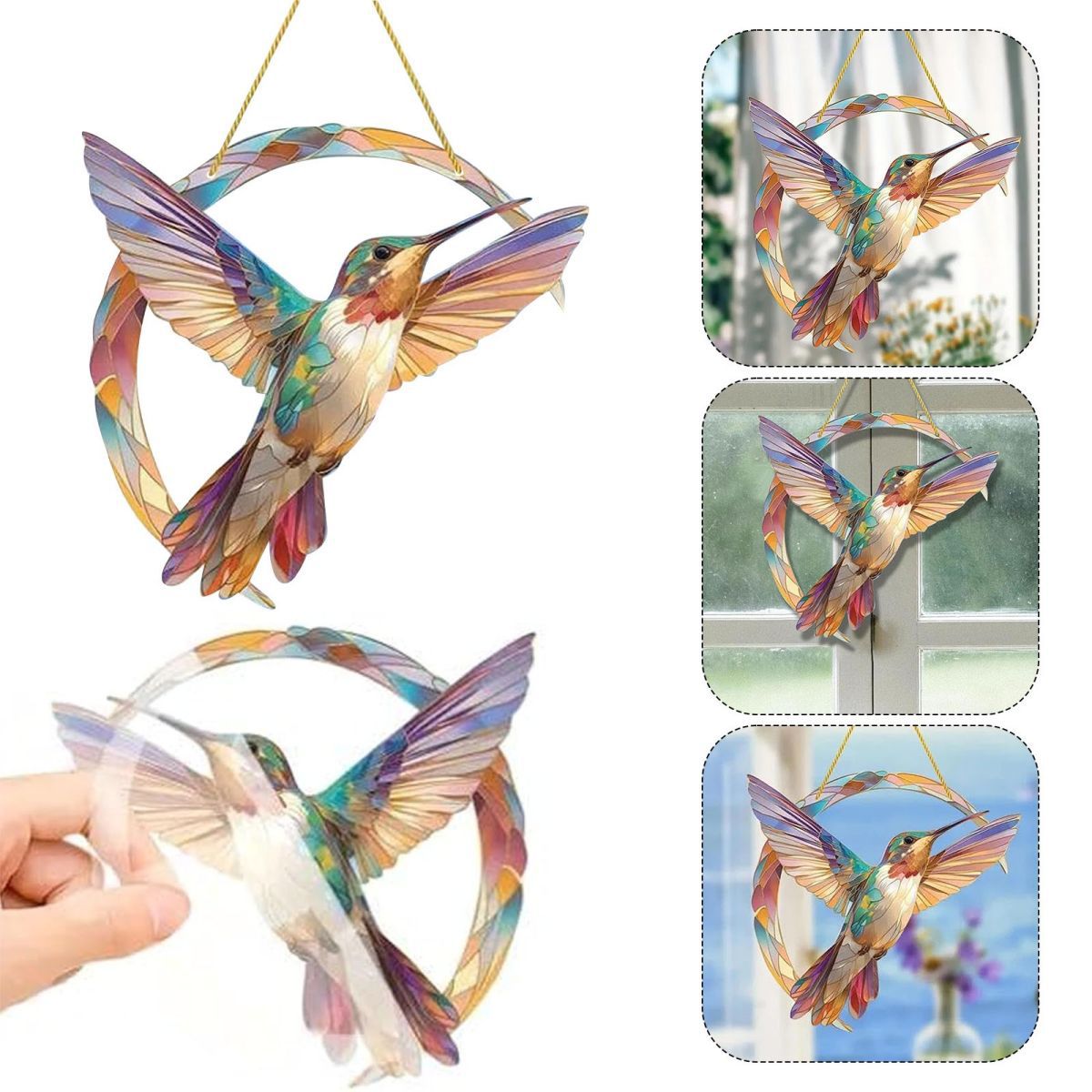 Hummingbird Acrylic Pendant