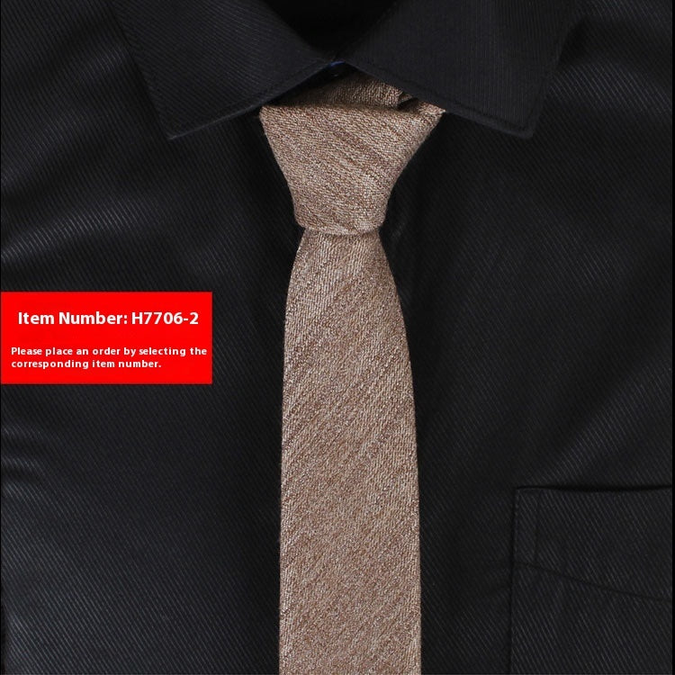 Men's Business Korean Solid Colour Tie