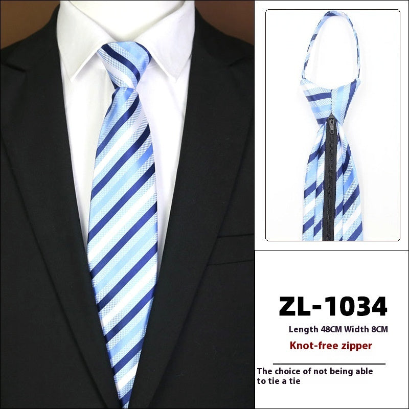 Men's Formal Business Zipper Tie