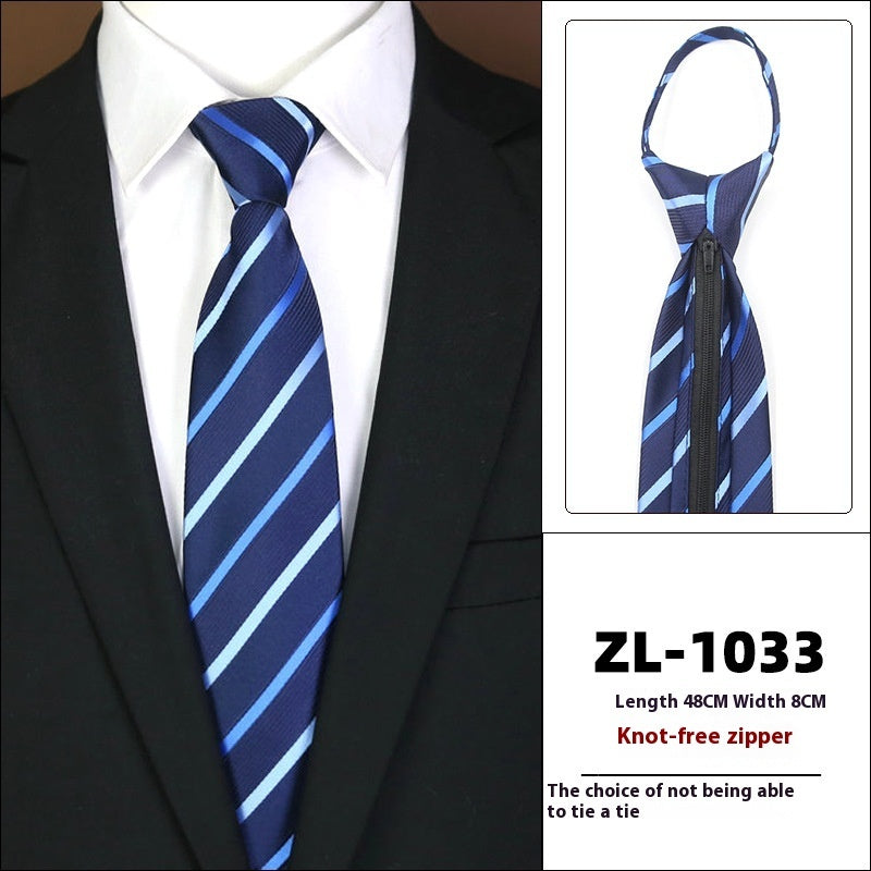 Men's Formal Business Zipper Tie