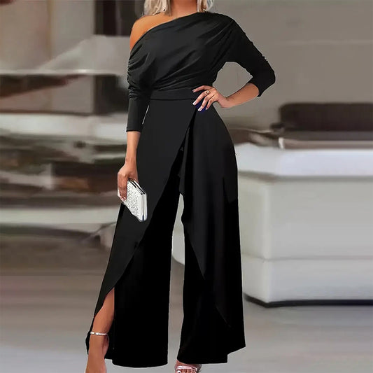 Women's Elegant One-Shoulder Jumpsuit