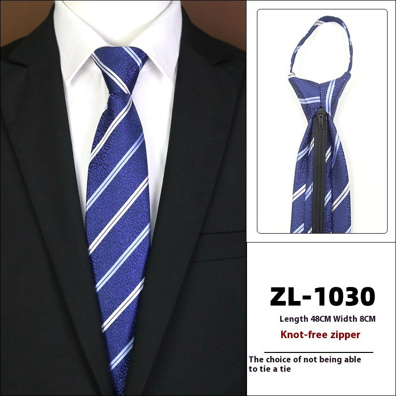 Men's Formal Business Zipper Tie