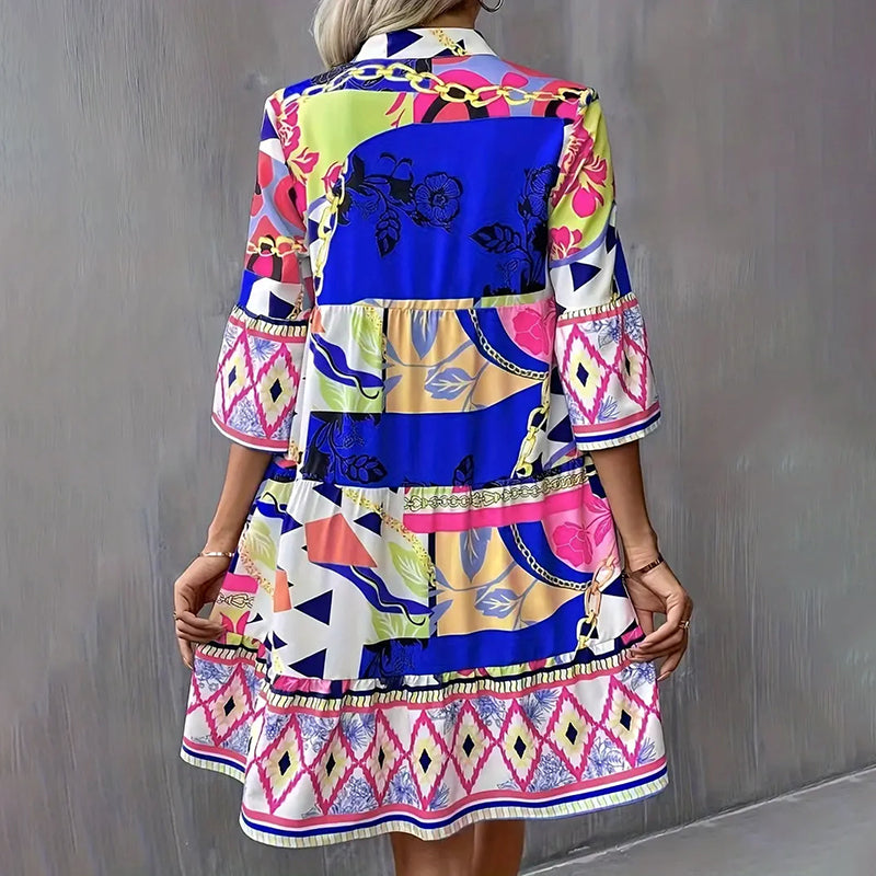 Women's Mini Casual V-Neck Dress