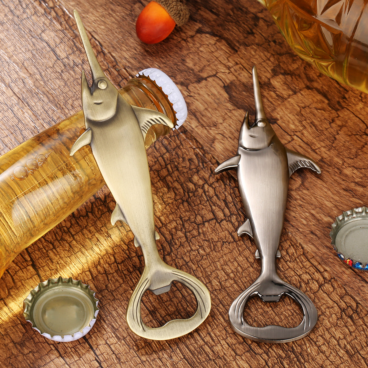 Swordfish Handle Metal Beer Bottle Opener