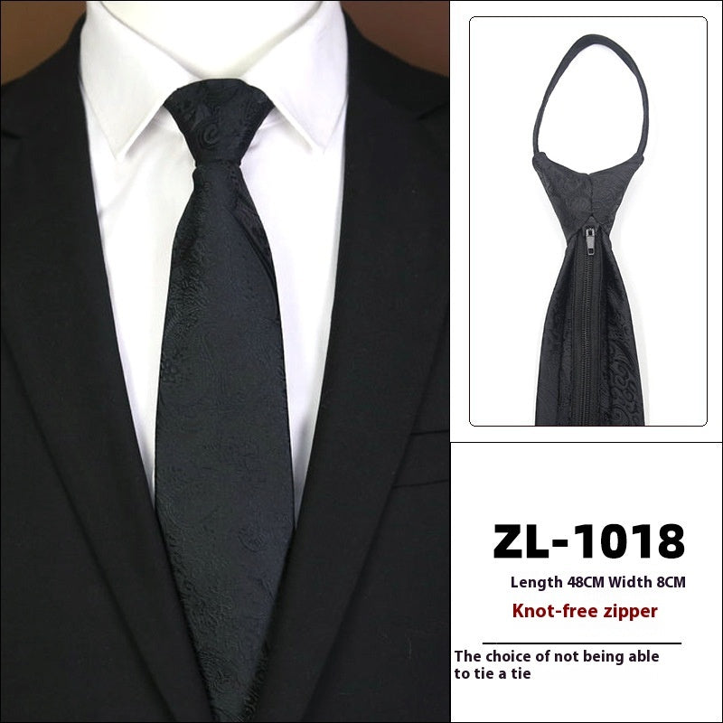 Men's Formal Business Zipper Tie