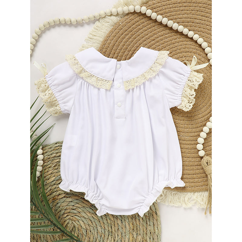 Baby Girl White Lace Romper