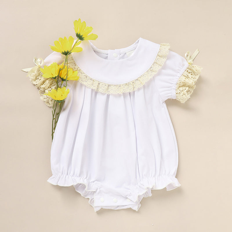 Baby Girl White Lace Romper