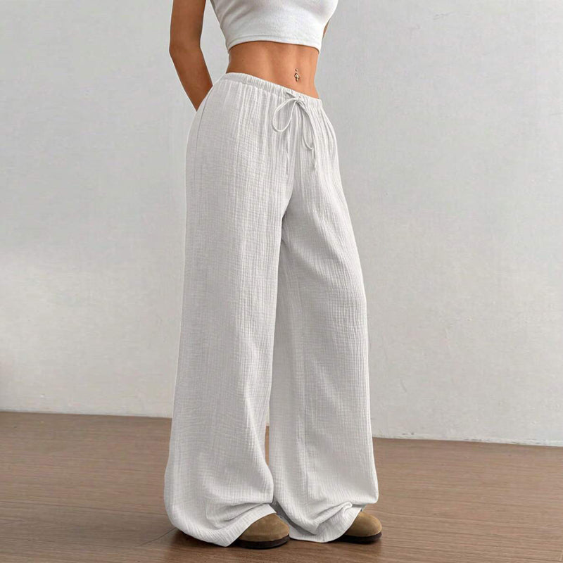 Plus Size Women's High-Waisted Wide Leg Pants \