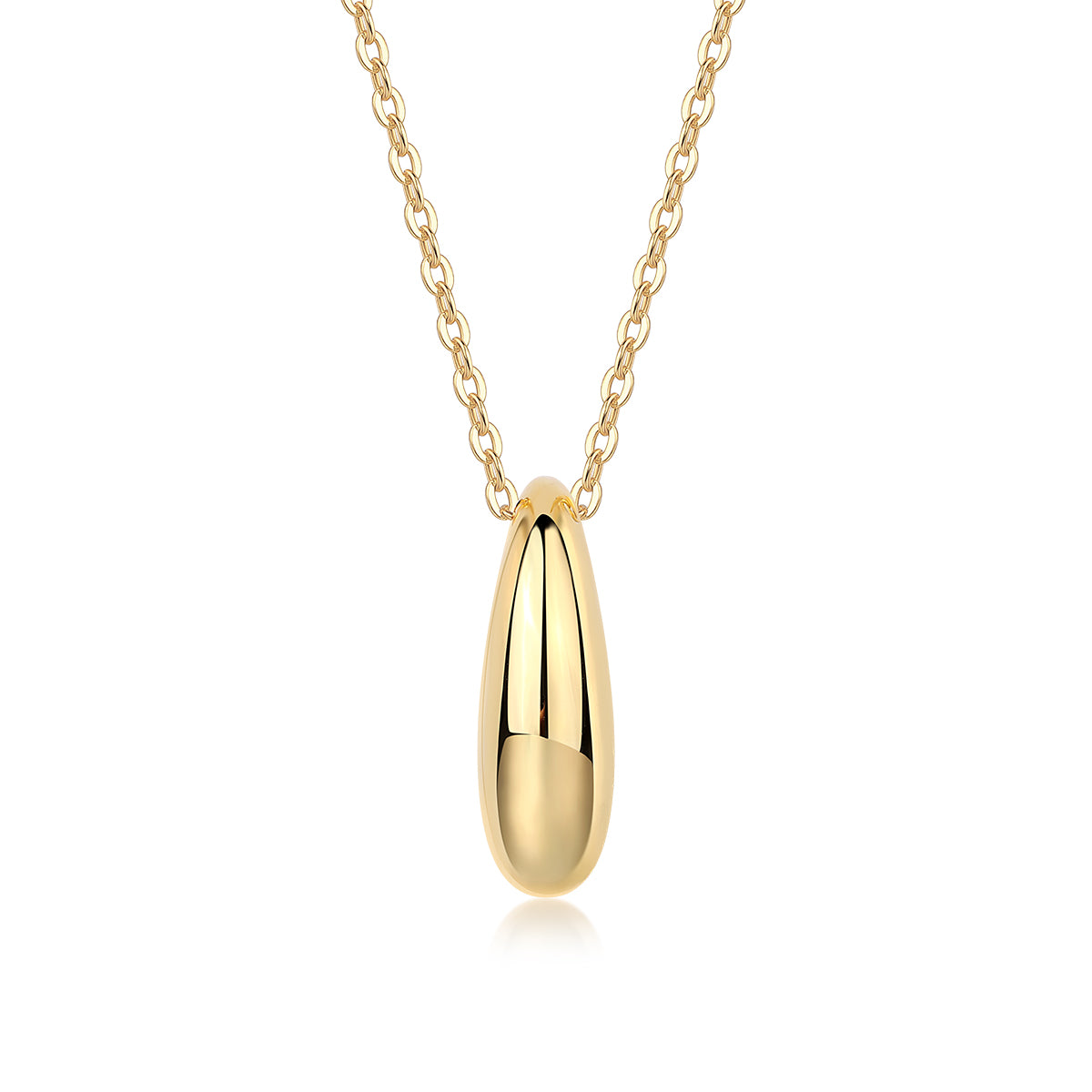 First Encounter - A Fashionable & Trendy Diamond Pendant Necklace/Sterling Silver & Gold Plating