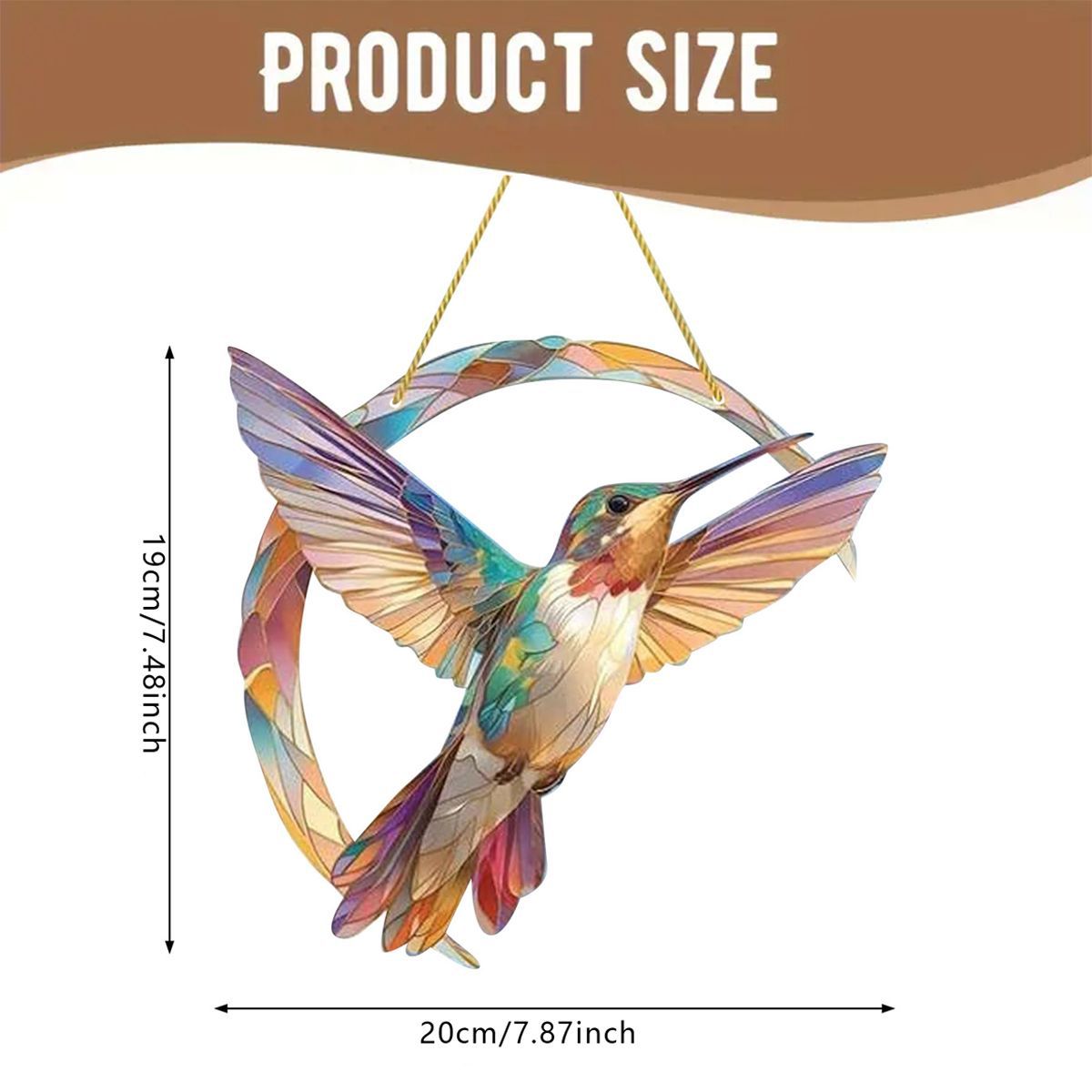 Hummingbird Acrylic Pendant